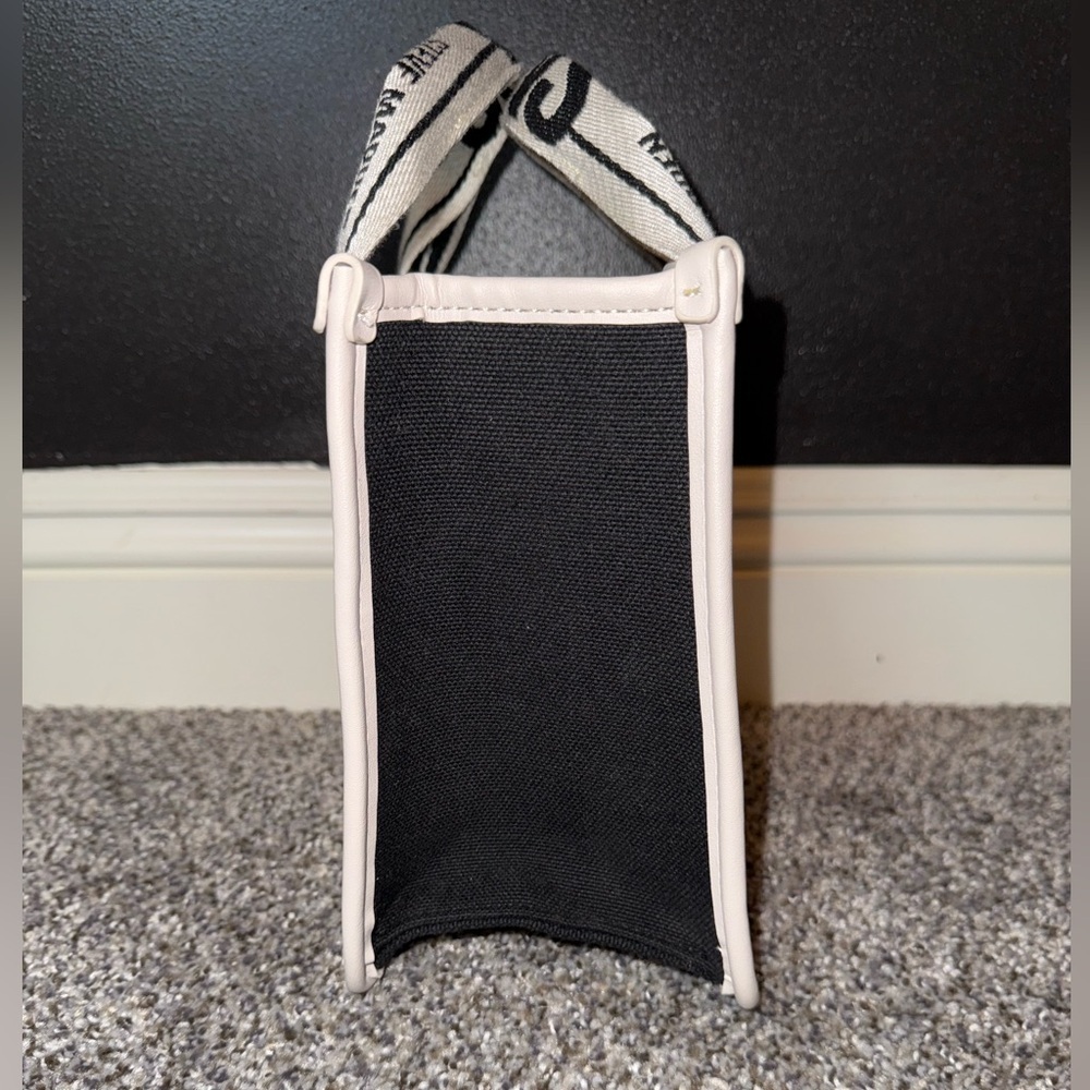 Steve Madden black and white mini tote with crossbody strap - Picture 2 of 10